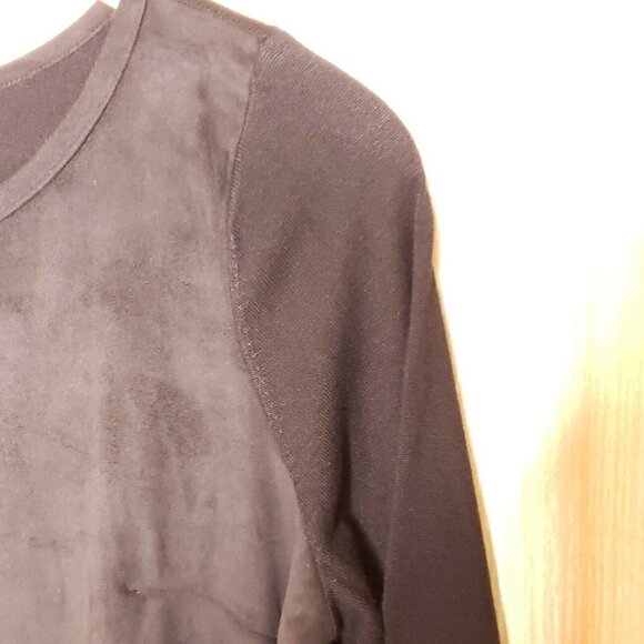 INC International Concepts Suede And Fringe Top Large - Picture 3 of 6